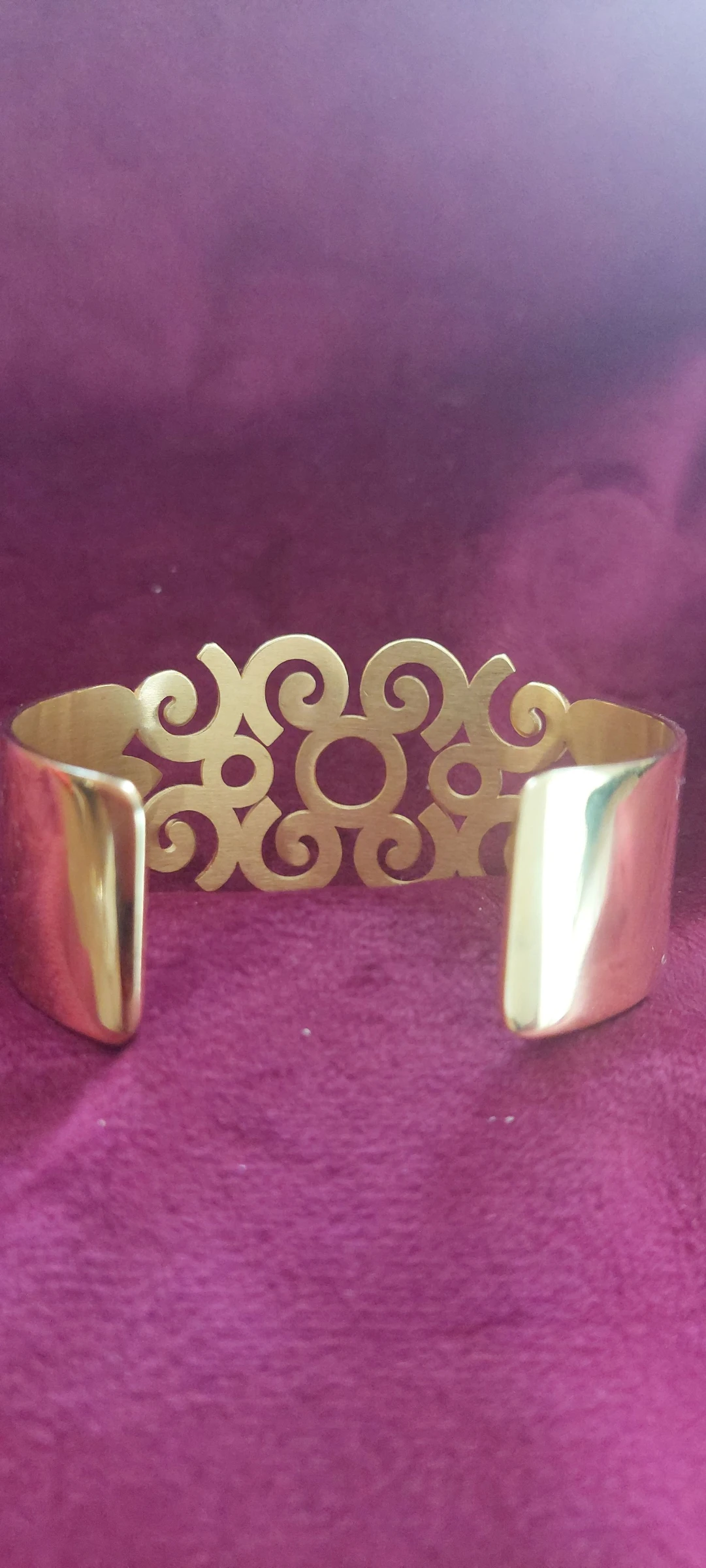 Prachtige open gouden armband - stijl "Les Georgettes" (28mm) – photo 4